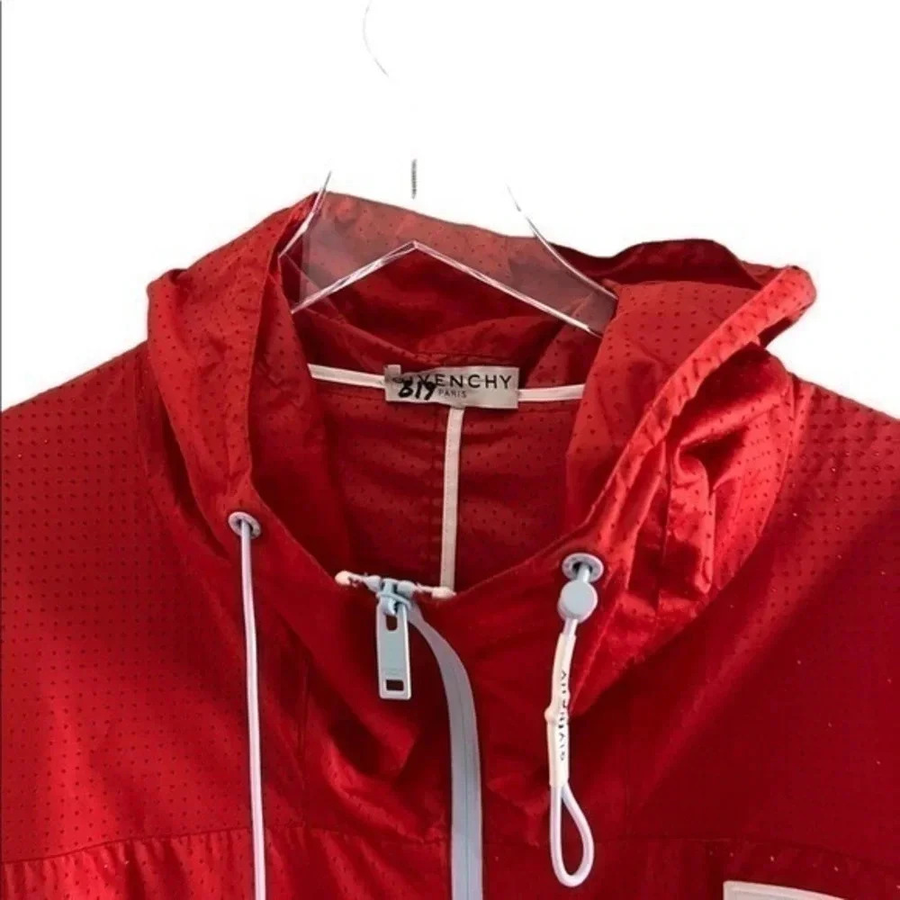 Givenchy Logo Logo Patch Perforated Raincoat Size… - image 5